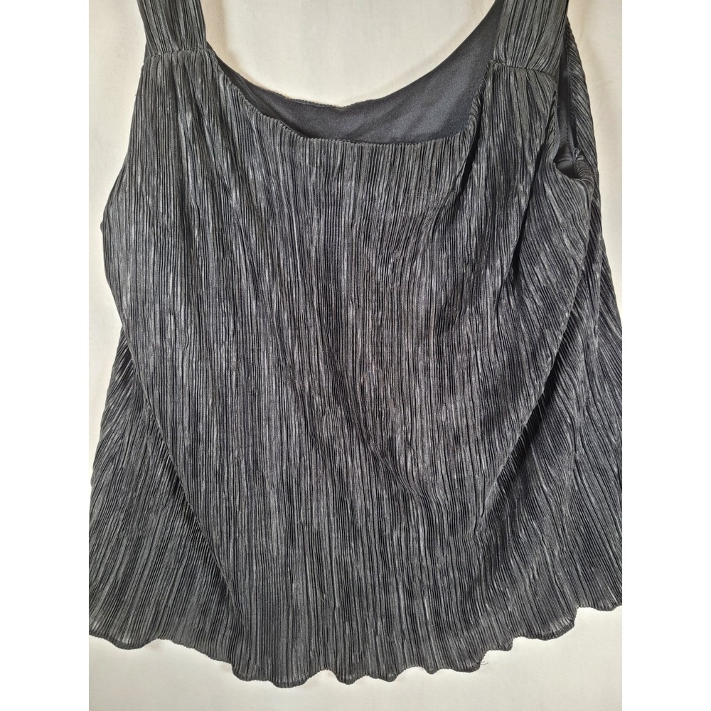 Vintage Stanley Scott Evening Blouse Womens Size‎ Medium Black Stretch